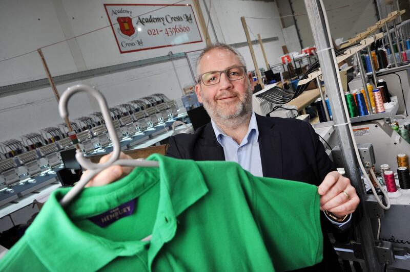 Brexit Phil Cone of Academy Crests, Cork supplier of the Henbury HB400 polo shirt.Pic Daragh Mc Sweeney/Provision