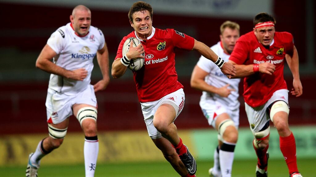 Munster winger Gerhard van den Heever has been handed a two-match ban. Photograph: James Crombie/Inpho