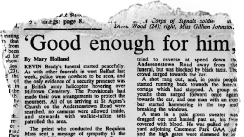 Kevin Brady’s funeral: From the Archives, March 21st, 1988