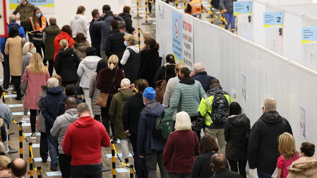 Even though boosters have been available to some groups for several weeks, significant numbers of certain age cohorts still have not got their boosters. File photograph: Dara Mac Dónaill/The Irish Times