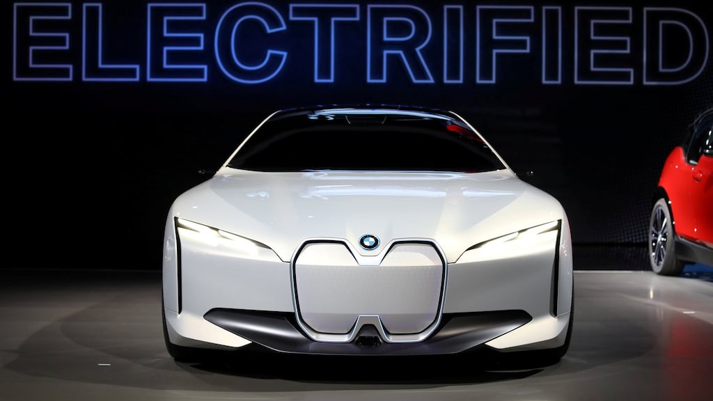 The BMW all-electric i Vision Dynamics concept car: the supply of battery metals is coming under greater scrutiny as electric car sales are up 63 per cent in the third quarter from a year earlier. Photograph: Reuters