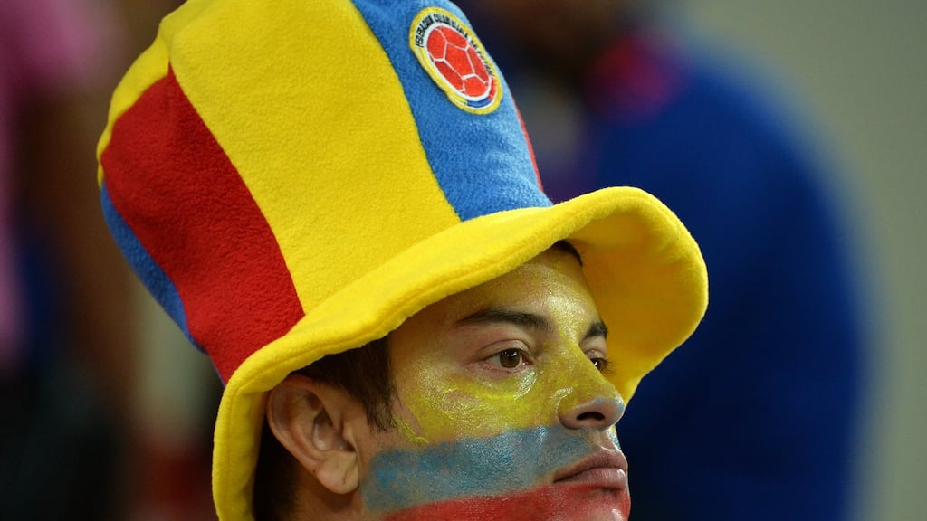 A supporter of Colombia reacts after the penalty shootout of the FIFA World Cup 2018 round of 16 match against England in Moscow. Sinn Féin TDs and Senators were supporting the South American side in the Dáil bar this week