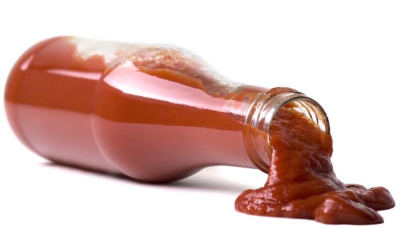 Why does ketchup refuse to budge in the bottle, then suddenly splat out a big glob all over your lap?