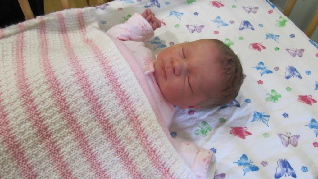 Merseyside Police issued a photograph of the baby found abandoned inside public toilets just hours after being born. Photograph: Merseyside Police/PA