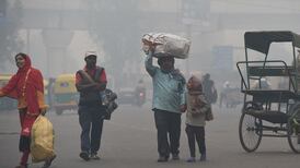 Health fears as India’s capital New Delhi is covered in thick grey smog