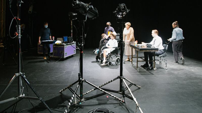 Filming Conor Linehan’s The Patient Woman. Photograph: Laura Sheehan