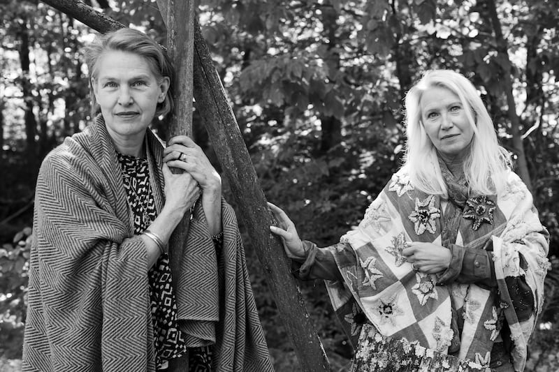 Paul Newman’s daughters Melissa Newman and Clea Newman Soderlund. Photograph: Frances F. Denny/The New York Times