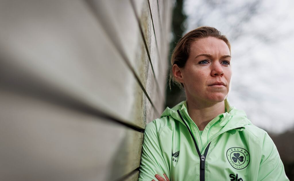 Republic of Ireland defender Aoife Mannion  at the FAI's national training centre. Photograph: Ryan Byrne/Inpho