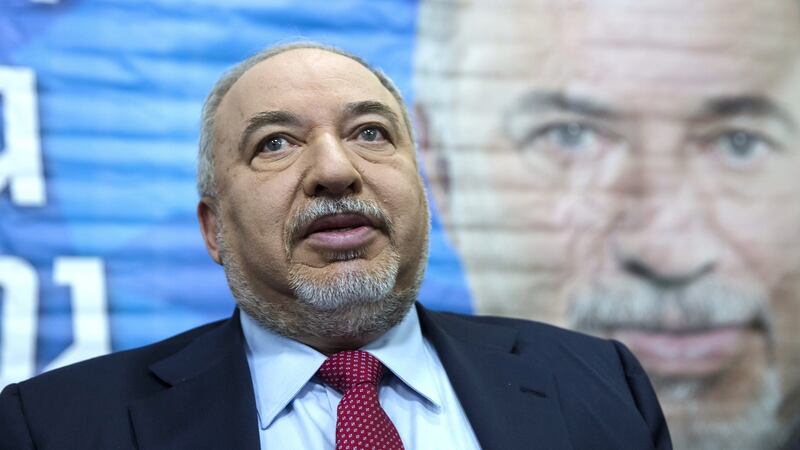 Israeli former defence minister and ‘Yisrael Beiteino’ party leader Avigdor Lieberman. Photograph: Amir Levy/Getty Images