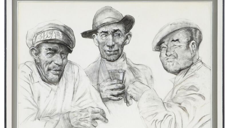 Fir ón Oiléan,a charcoal drawing by Sean Keating which went for €17,000