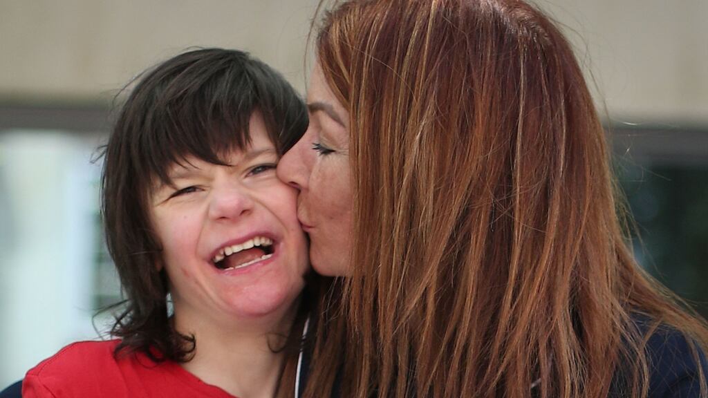 Billy Caldwell and his mother Charlotte. Photograph: Yui Mok/PA Wire