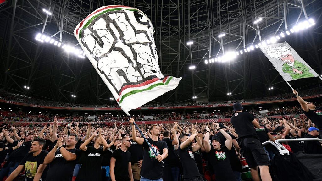 Hungary have been ordered to play two home Fifa competition matches behind closed doors. Photograph: Zsolt Szigetvary/EPA