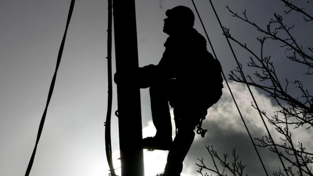 Some 140,000 faults were reported to Eircom after the storm struck on February 12th with people in the south bearing the brunt of the disruption. Photograph: Eric Luke