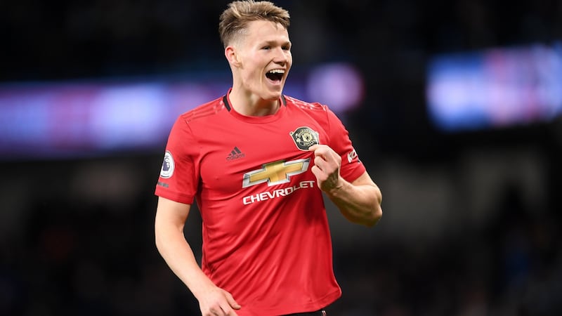 Scott McTominay of Manchester United celebrates his side’s victory in their Premier League match against Manchester City at the Etihad Stadium on December 7th. Photograph: Laurence Griffiths/Getty Images