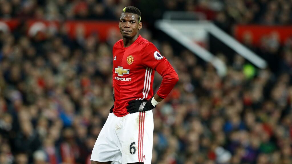 Manchester United’s Paul Pogba has not matched expectations upon his return to the club. Photograph: PA