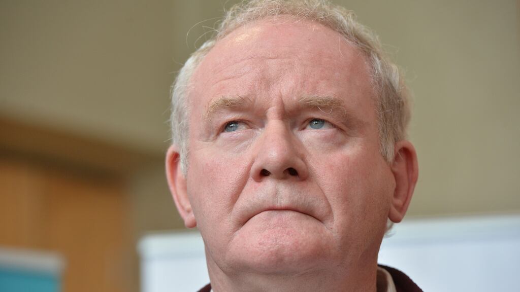 Northern Ireland Deputy First Minister Martin McGuinness: “Everybody has to be very conscious of the great importance of these anniversaries . . . We need to be very dignified and very respectful.” Photograph: Alan Betson