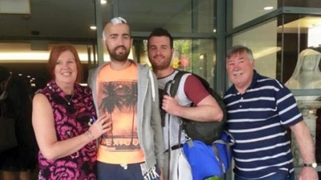 Irish man Patrick Lyttle has walked out of a Sydney hospital, a month after he was left on life support after allegedly being punched by his brother Barry.