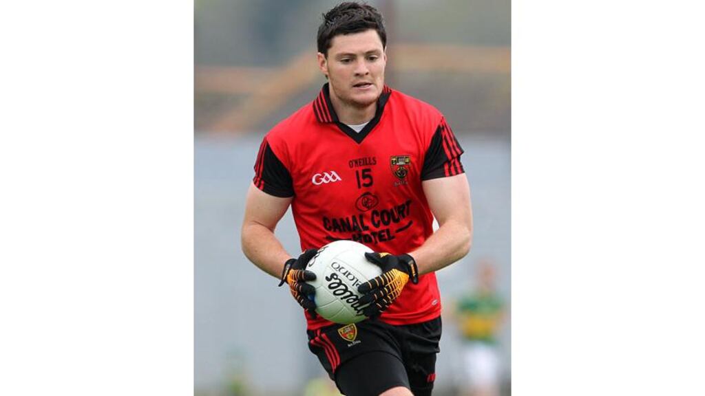 Down's Martin Clarke in action during the Allianz National Football League. Photograph: Lorraine O'Sullivan/Inpho