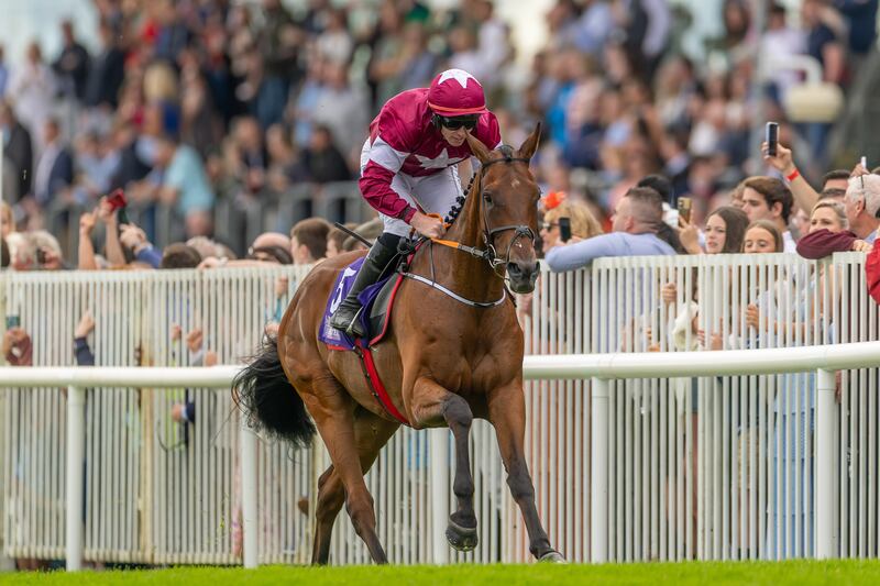 2025 Galway Racing Festival, Ballybrit, Galway 29/7/2025
Jack Kennedy on King of Kingsfield on the way to winning the Beginners Steeplechase at Ballybrit. Photograph: Morgan Treacy/Inpho
