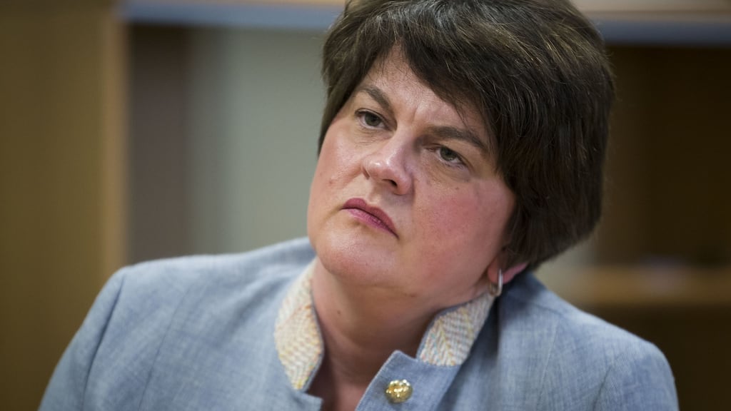 DUP leader and First Minister Arlene Foster should “not have signed . . . a draft regulatory impact assessment”, ‘cash for ash’ inquiry Sir Patrick Coghlin concluded. Photograph: Liam McBurney/PA Wire