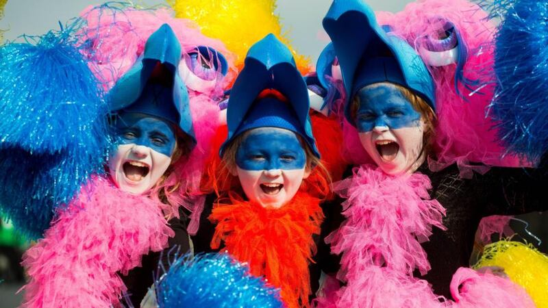 Children from the Spotlight Stage School take part in the Limerick parade. Photograph: Alan Place/FusionShooters.