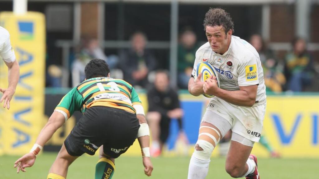 Jacques Burger of Saracens: one of the few well-known names in the Namibia line-up. Photo: David Rogers/Getty