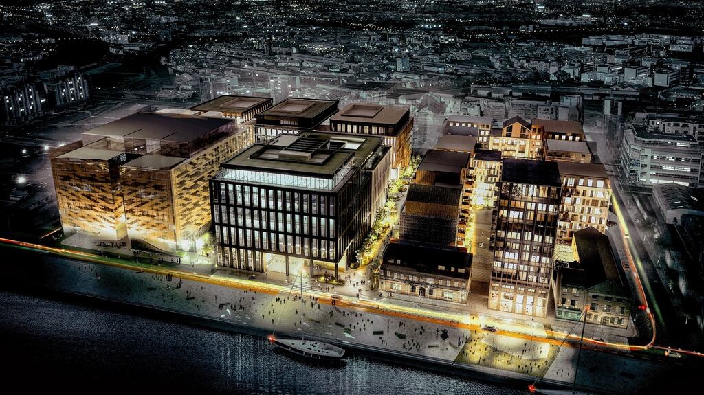CGI of Dublin Landings, docklands