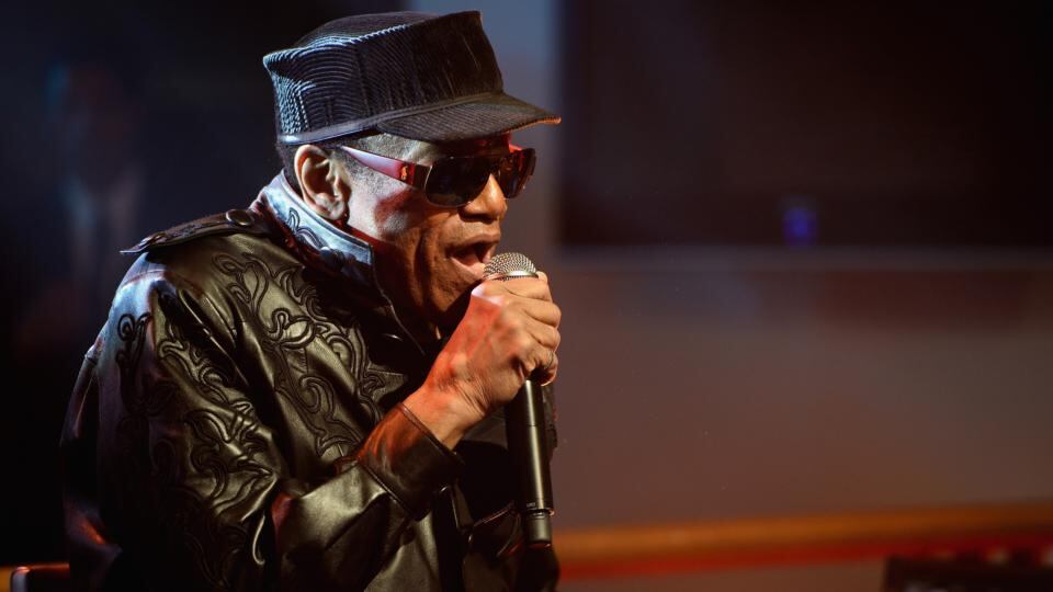 Bobby Womack performs on the From The Storehouse With Dermot Whelan show, which aired on RTE 2 last night. Photograph: Ian Gavan/Getty Images for Guinness