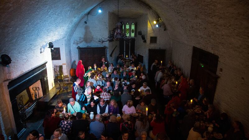 Guests enjoy the Bunratty Castle and Folk Park experience. Photograph: Alan Place