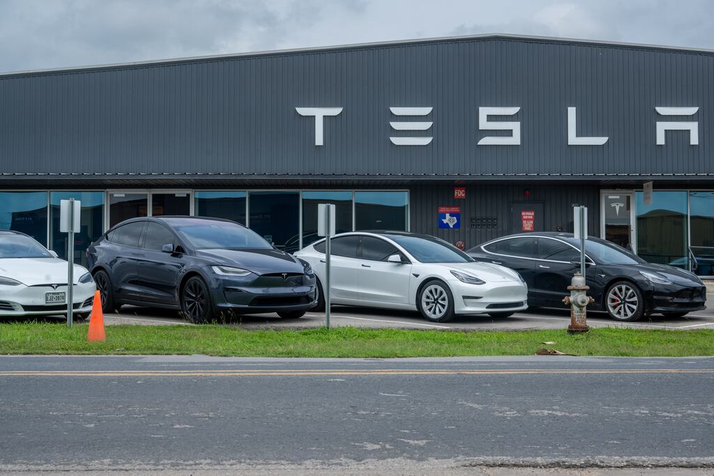 Tesla is planning to lay off more than 10 per cent of its employees as the company continues to see a decrease in sales, which began earlier this year. Photograph: Brandon Bell/Getty Images