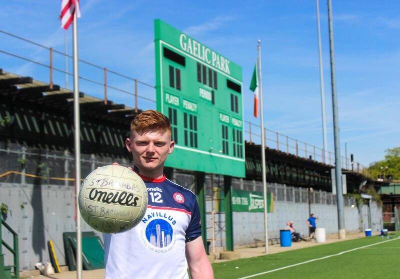 Ball boy: Tiernan Mathers has been playing football since under-6 level, and has also played soccer, basketball, volleyball and baseball. Photograph: Sportsfile