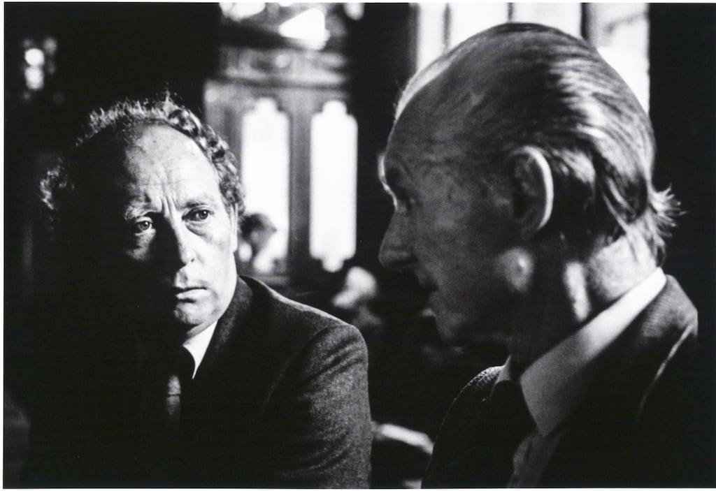 John McGahern with Jimmy Swift, to whom The Barracks is dedicated. (McGahern Archive, University of Galway Library).