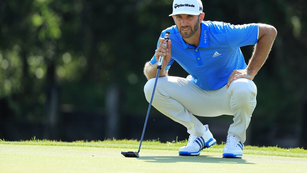 Dustin Johnson during the final match of the World Golf Championships-Dell Technologies Match Play at the Austin Country Club on Sunday. Photograph: Richard Heathcote/Getty Images