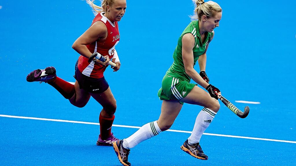 Ireland’s Nicci Daly in action against the United States. “Motor racing and hockey . . They’re not jobs, they’re my hobbies, my passions.” Photograph: David Aliaga/Inpho