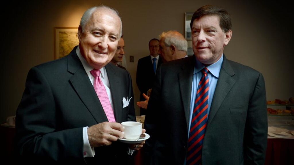 Robert Ingram, chairman of Elan with Kelly Martin, CEO. Photograph: David Sleator