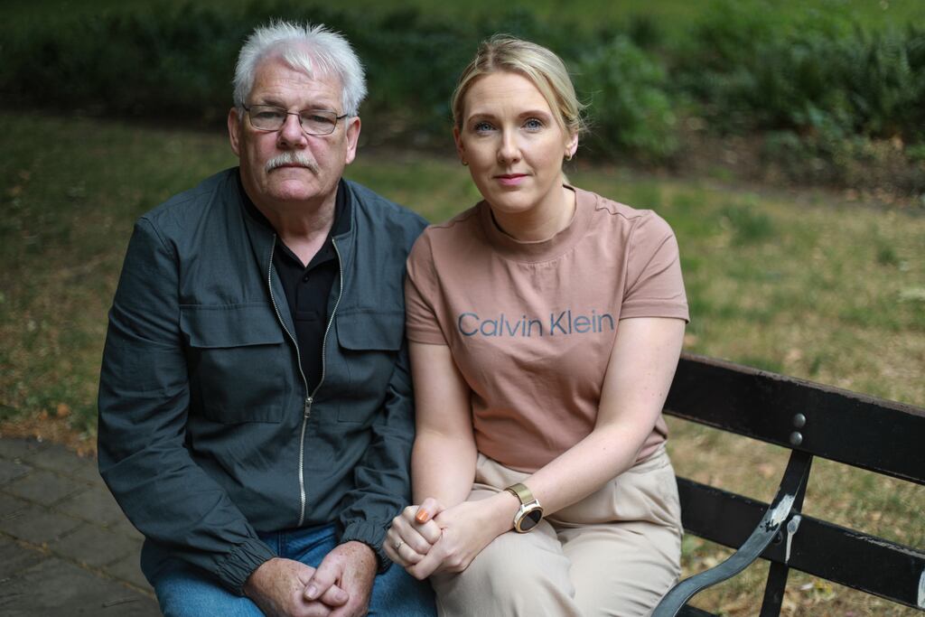 Martin McGavigan (62) and his daughter Maria McGavigan (37) fear the Legacy Act will stop Annette's case from ever reaching court. Photograph: PA