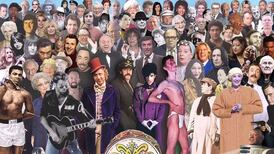 One image pays tribute to  celebrity deaths of 2016