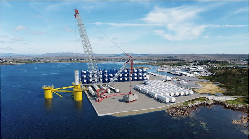 Artists impression of what the new deep water quay will look like in Rossaveal, Co. Galway .