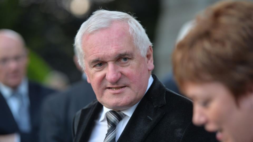 Former taoiseach Bertie Ahern at the Church of the Sacred Heart in Donnybrook after the removal of Albert Reynolds. Photograph: Alan Betson