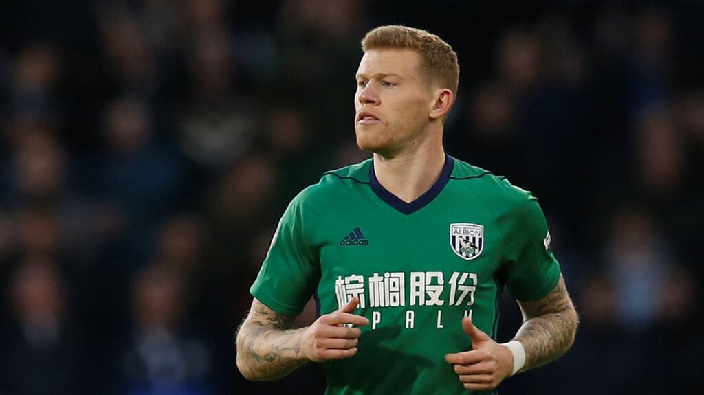 James McClean in action for West Brom. The winger has been Ireland’s key player durnig the qualification campaign. Photograph: Andrew Yates/Reuters
