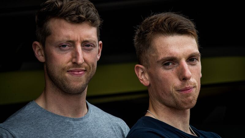 Mark O’Donovan and SHane O’Driscoll in the lead-up to the world championships. Photo: Inpho
