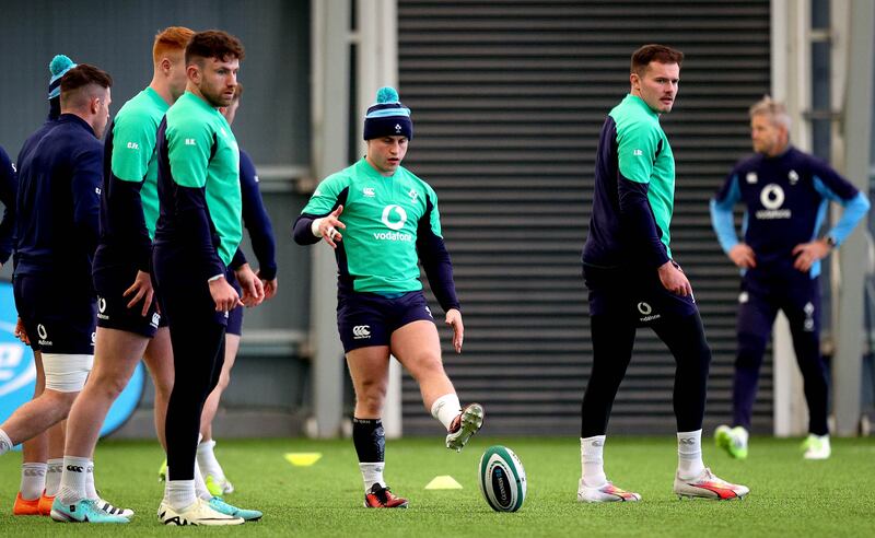 Ireland's Craig Casey in training. Photograph: Ryan Byrne/Inpho