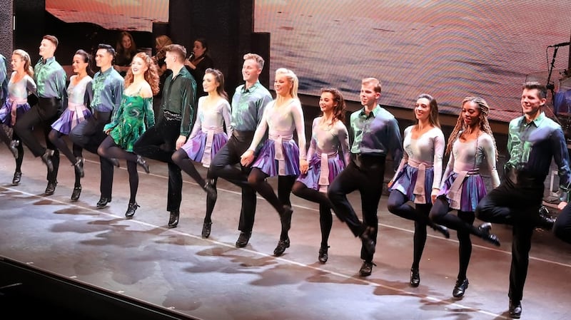 Morgan Bullock and the rest of the Riverdance cast. Photograph: Riverdance