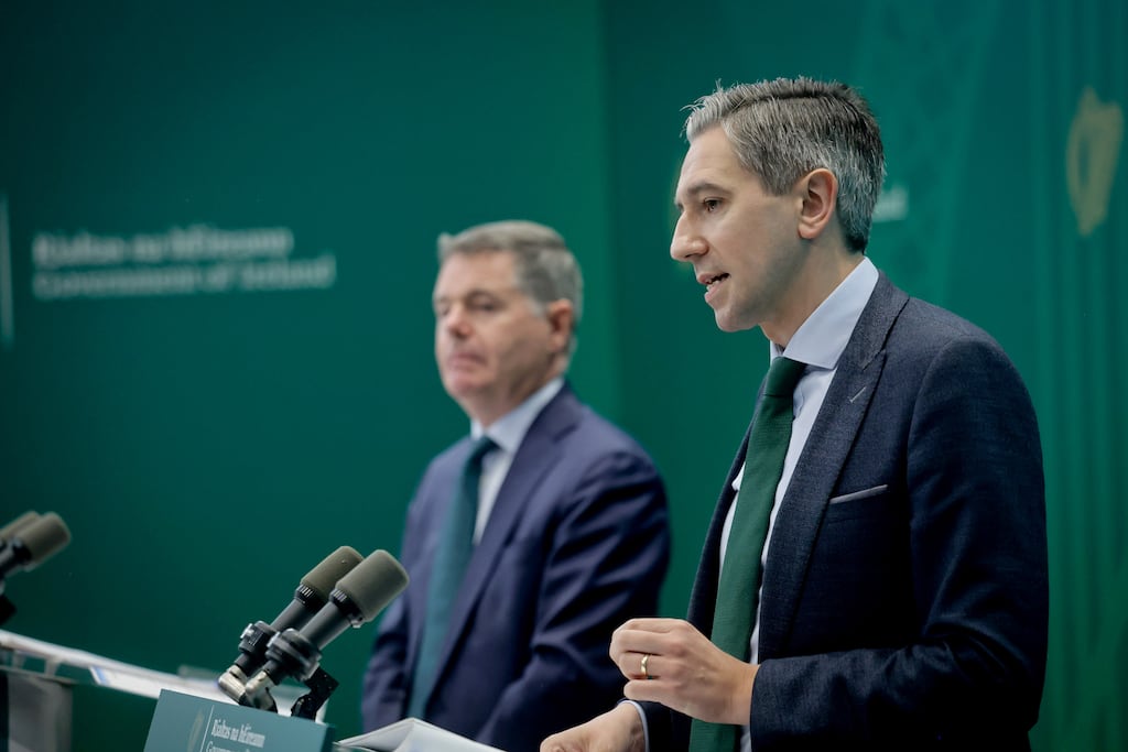Minister for Further and Higher Education Simon Harris and Minister for Public Expenditure Paschal Donohoe were involved in talks over plans on 'Pact for 21st Century Skills' ahead of last month's budget. Photograph: Maxwell’s