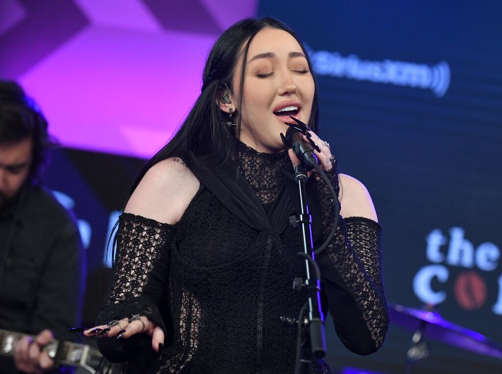 Noah Cyrus at the SiriusXM Hollywood Studio in Los Angeles in June. Her new album is part break-up project, part addiction memoir. Photograph: Rodin Eckenroth/Getty Images