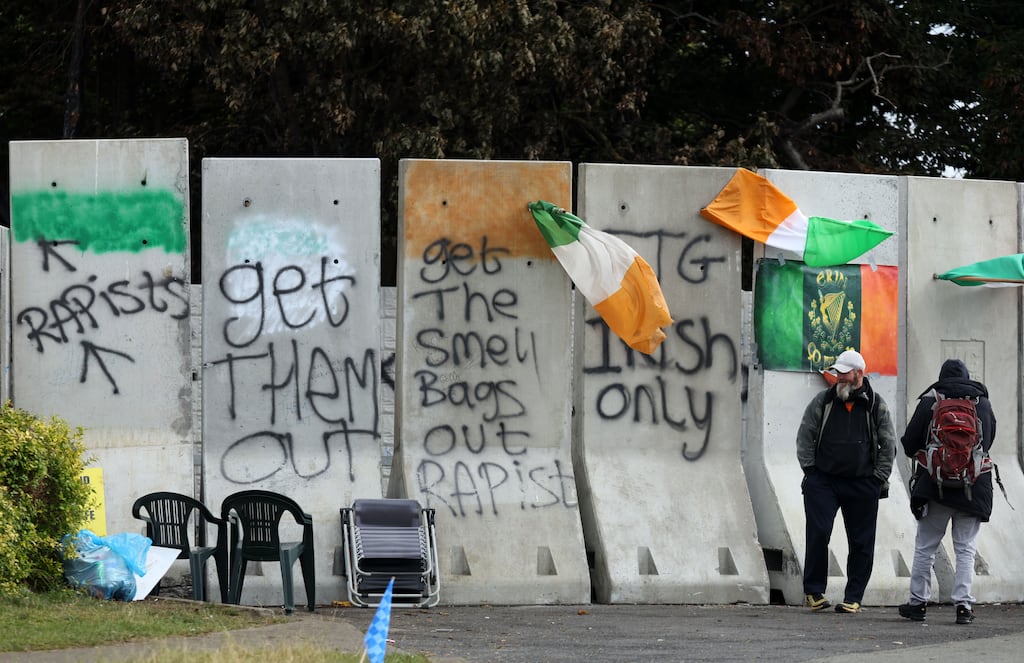 The scene at the old Crown Paint factory in Coolock following a fire that gardaí suspect was an arson attack. Photograph: Colin Keegan/Collins
