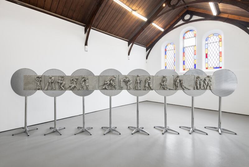 Nicole Wermers, Marathon Dance Relief, showing at St Carthage Hall, Lismore Castle Arts. Photograph: Jed Niezgoda