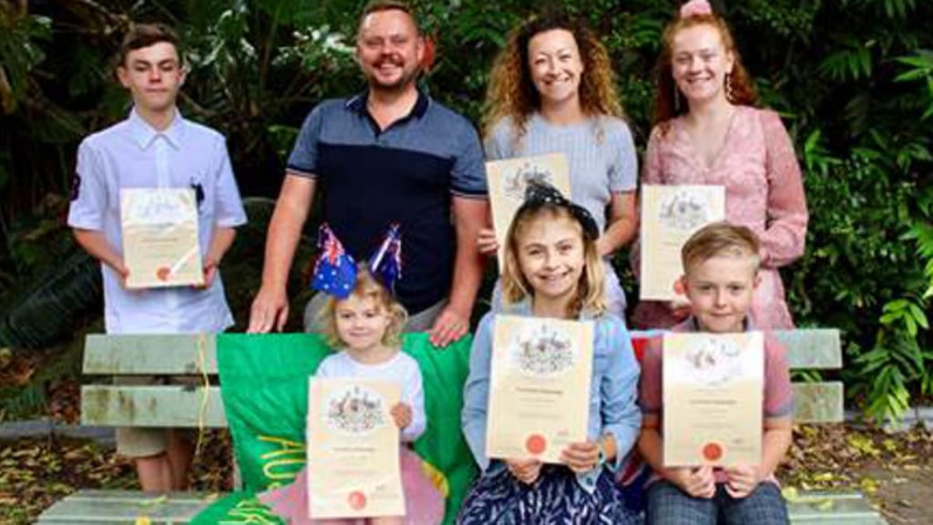 The Kearney family: (L-R top row) Ryan (17), Anthony, Nicky and Katie (20). (L-R bottom row) Emily (4), Jessica (12) and Adam (11).