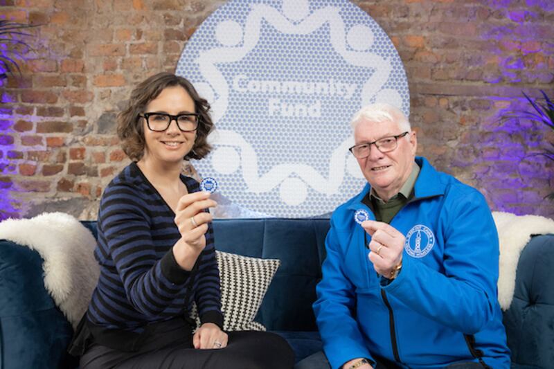 Rosemary Garth and Michael Loughman at the relaunch of the Tesco Community Fund