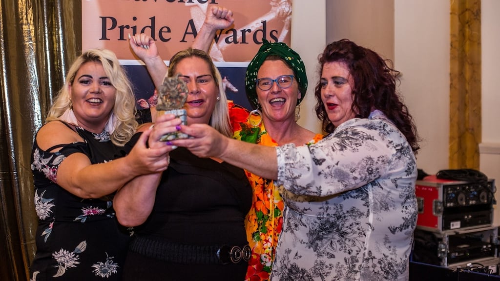 Carmel Winters, producer of the film Float Like a Butterfly, at the Traveller Pride Awards  in the Pillar Room at the Rotunda Hospital where she presented the Charleville Women’s group from Cork with the award for arts and culture. Photograph: James Forde